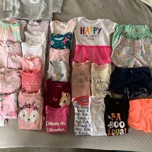 HUGE lot of 6-9mo baby girl clothing - 38 pieces